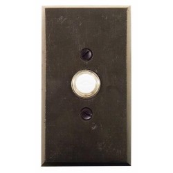Brass Doorbell with Rectangular Rosette