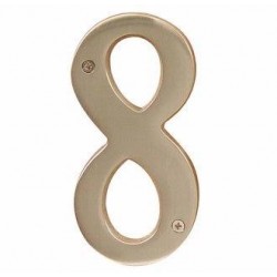 Brass 4" House Number Digit '8'