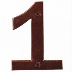 Bronze 4" House Number Digit '1'