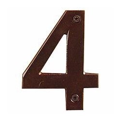 Bronze 4" House Number Digit '4'