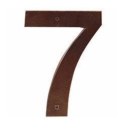 Bronze 6" House Number Digit '7'