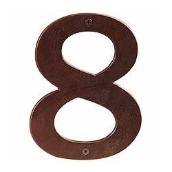 Bronze 6" House Number Digit '8'
