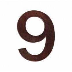 Bronze 6" House Number Digit '9'