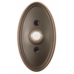 Brass Doorbell with Oval Rosette