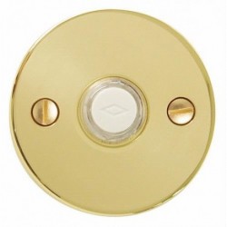 Brass Doorbell with Disk Rosette
