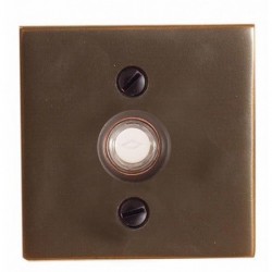 Brass Doorbell with Square Rosette