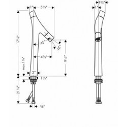 Hansgrohe Axor Starck Organic 2-Handle Single-Hole Faucet, Tall 12013