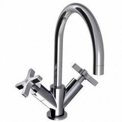 Lefroy Brooks Kafka (2010) Cross Handle Monobasin (v-body) with Pop Up Waste K1-1210-CP