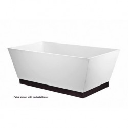 MTCT-130 Petra Freestanding Soaker Tub w/ Wood Pedestal Base