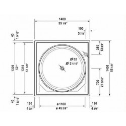 Blue Moon Built-in Bathtub with Jet-system 710143
