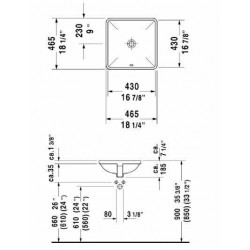 Starck 3 Undercounter Basin 16 7/8" 030543