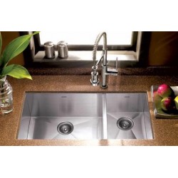 Houzer Contempo Series Zero Radius Double Bowl Sink CTO-3370SR