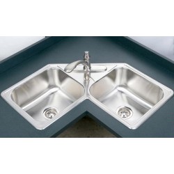 Houzer Legend Series Corner Double Bowl Sink LCR-3221-1