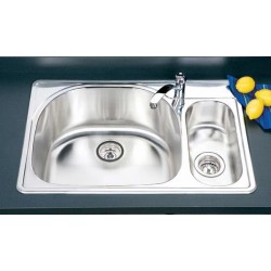 Houzer Premiere Reflection Series Double Bowl Sink RMG-3322