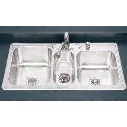 Houzer Premiere Gourmet Series Triple Bowl Sink PGT-4322