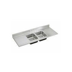 Double Bowl Sink with Double Work Surface D8434