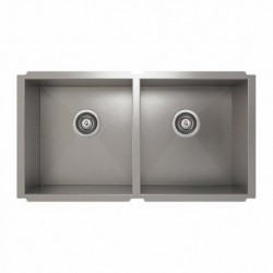 PROINOX H0 Stainless Undermount Double Bowl Sink IH0-UE-33188