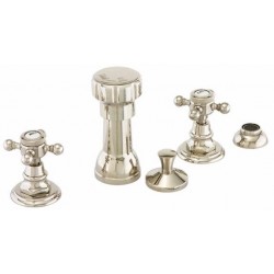 Victorian Bidet Set with Vacuum Breaker Hot/Cold Ceramic Tabs 20-721-20