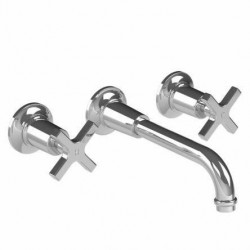 Lefroy Brooks, Fleetwood (1940) Cross Handle Wall Mounted 3-Hole Basin Mixer Trim Only M2-1110