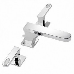 Profil Lalique Clear Crystal Lever Widespread Faucet