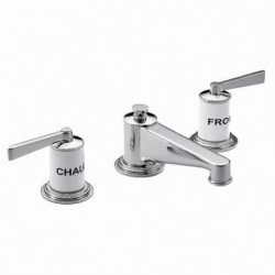 Faubourg White Lever Widespread Faucet