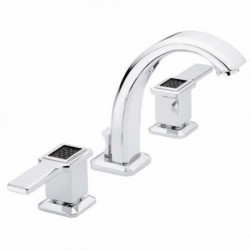 Metropolis Lalique Lever Widespread Faucet