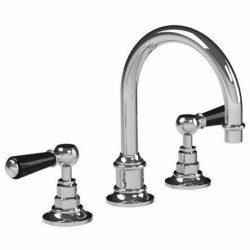 Lefroy Brooks, Classic 1900, Black Lever Tubular 3-Hole Basin Mixer CB - 1108 (Formerly BL 1230)
