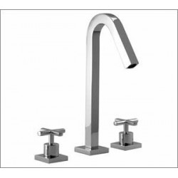 Xrectangular widespread lavatory faucet cross handle X7716