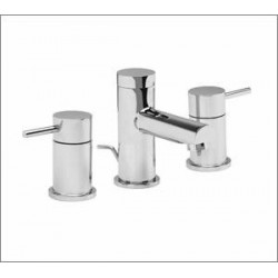 Volare widespread straight lever lavatory faucet with mechanical drain 61016