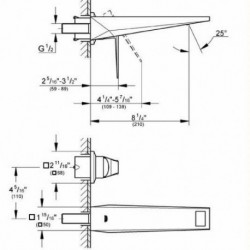 Allure Brilliant 2-Hole Wall Mount Vessel Trim Faucet 19 784 000