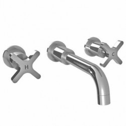 Lefroy Brooks, Kafka (2010) Cross Handle Wall Mounted 3-Hole Basin Mixer  Trim Only K1-1400-CP