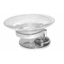 Cantori Free Standing Clear Glass Soap Dish & Holder C-14