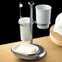 Samuel Heath Tumbler and Soap Dish Stand L91