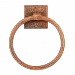 Premier Copper 7" Hand Hammered Copper Towel Ring- 7" L x 7" W - TR7DB