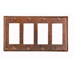 Premier Copper Quadruple Ground Fault/Rocker Switchplate Cover - SR4