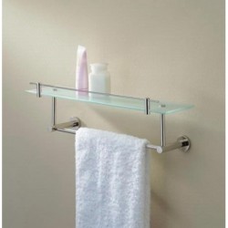 Porto Series Glass Shelf With Under Rail 675651