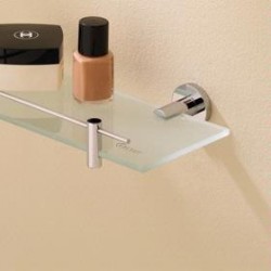 Porto Series Large Glass Shelf With Under Rail 675861