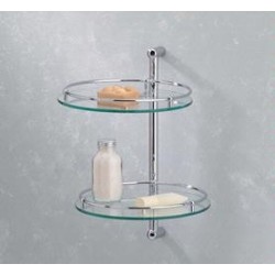 Essentials Series 2-Tier Wall Mounted Swivel Shelf 57301CR