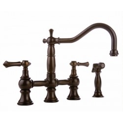 Country Bridge Faucet with Side Spray G-4845