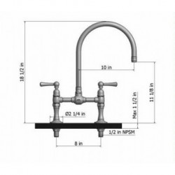 Jaclo 10" Swivel Spout 1014