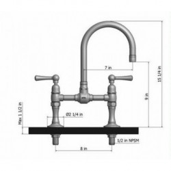 Jaclo 7" Swivel Bar Faucet Spout 1018