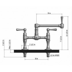 Jaclo Articulated Single 9" Swivel Spout 1019