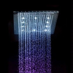 Jaclo Quadrato Chromatherapy Dream Light Rain Canopy Showerhead 1616-DLCT