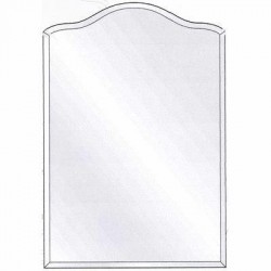 Radiance 24 x 35 Scallop Top Frameless Wall Mirror RM-735
