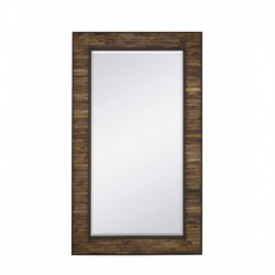 Natural Wood Mirror with Mahogany Border 2092-B