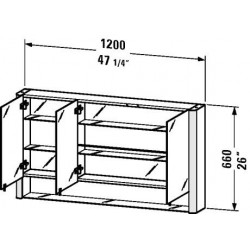 Multibox Series Mirror Cabinet 47 1/4" LM 9703