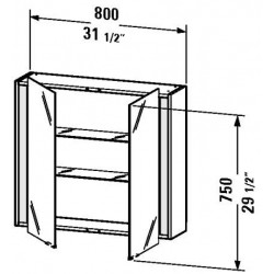 Ketho Mirror Cabinet 31 1/2" KT 7531