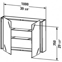 Ketho Mirror Cabinet 39 3/8" KT 7532