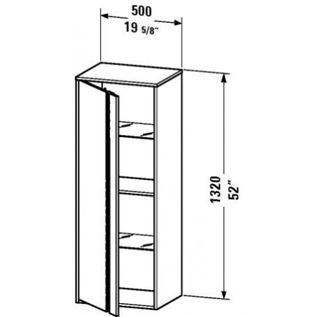 Ketho Tall Cabinet 19 5/8" KT 1267 L/R