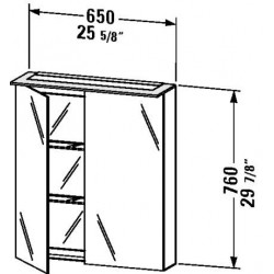 Duravit Happy D.2 Mirror Cabinet H2 7593